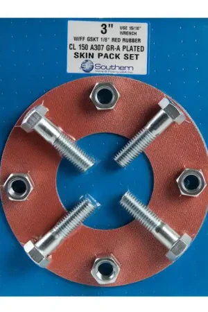 Soval 926-030FGK - 3" Red Rubber Flanged Gasket Kit Secure Checkout