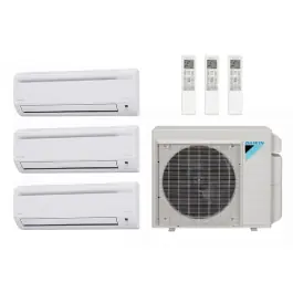 Must Have Daikin 24000 BTU 3 Zone Wall Mounted Ductless Mini-Split Heat Pump System - 17 SEER (9K+12K+18K) - R-410A