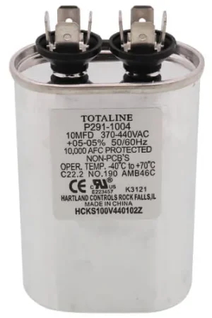 Heil Quaker 1186823 10 MFD 370/440V Oval Run Capacitor Time-Limited