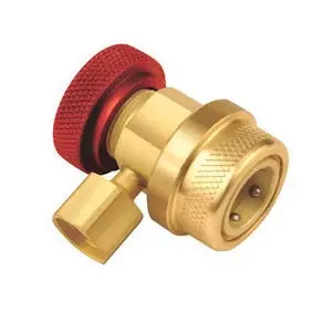 JB AC-13430 High Side Automotive Coupler 90 Degree Brass 14 mm Wall Thickness Red -40 to 250 deg F Budget