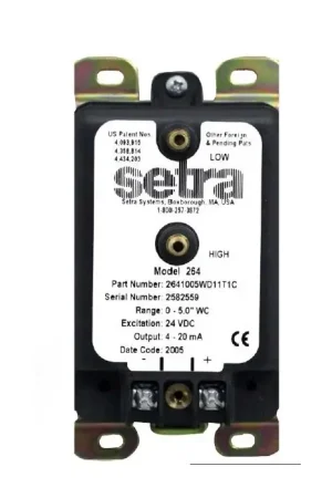 SETRA SYSTEMS 2641025WD11T1F Pressure Transducer 0/25WC .25% Best Choice
