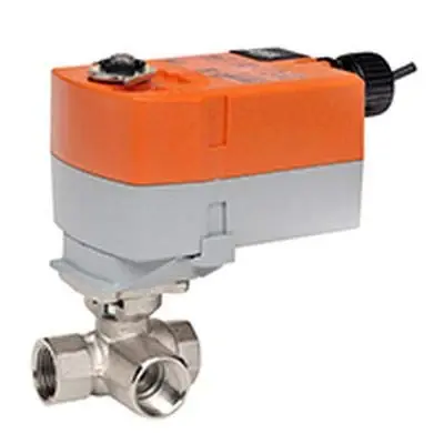 Belimo B317B+TFRB24-SR CCV 3/4 inch 3 Way Valve 4.7 Cv with Spring Return 24V Brand New