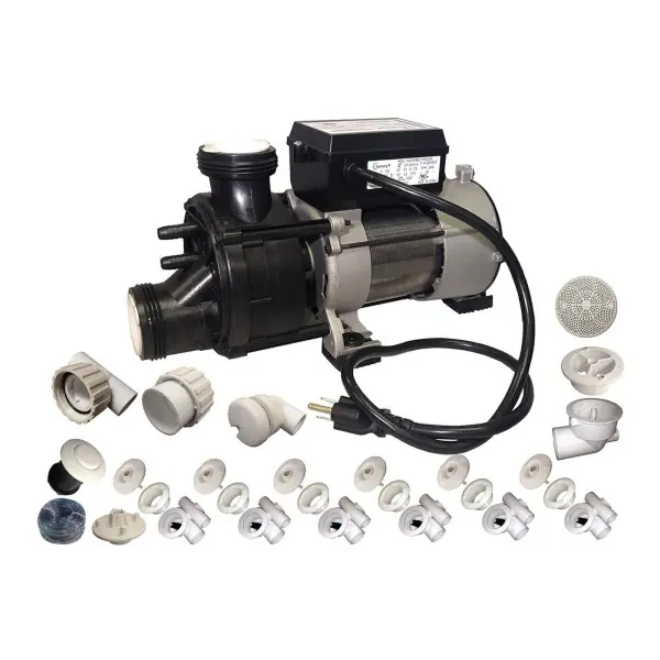 Trusted Brand Plumbing Bath Kit, Pump, Jetted Tub Assembly Kit Waterway, White w/0.75HP Bath Pump : 3-80-5150