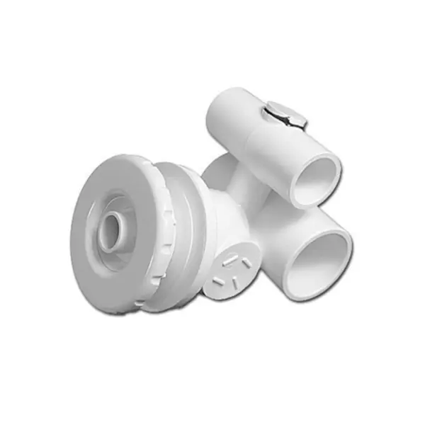Jet Assembly, HydroAir Micro Magna, Tee Body, 1"S Water x 1/2"S Air, White : 10-4900 Certified