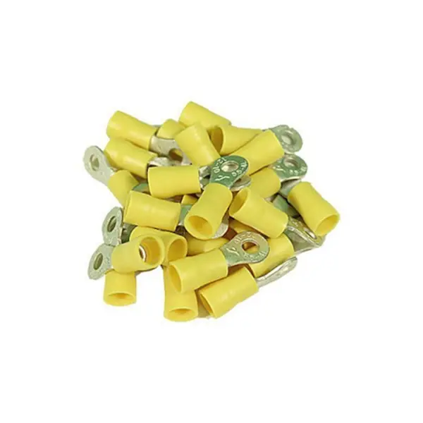 Deal Wire Terminals, Stud No.8, 12-10 Gauge, Yellow, 25 Pack : 1204