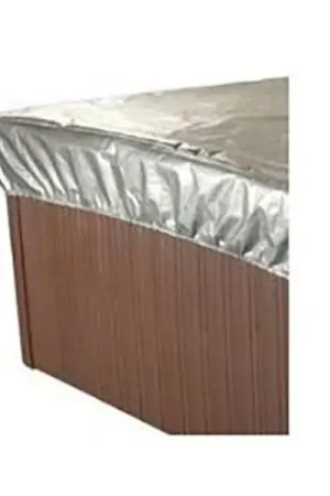 Sale Spa Cover Cap, Elastic Bottom, Gray, Short Skirt, 8' x 8' x 12", With a Tension Shock Cord for Adjustability. : SCC-101-8