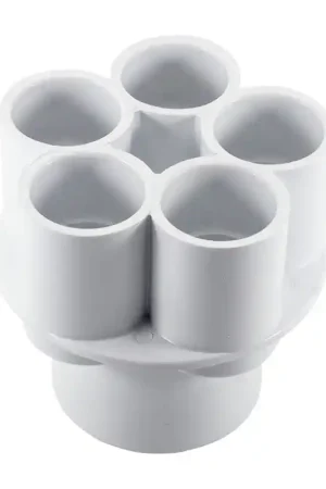 Brand New Waterway 5-Port End-Style Manifold 2" Slip x (5) 1" Slip, 672-4390