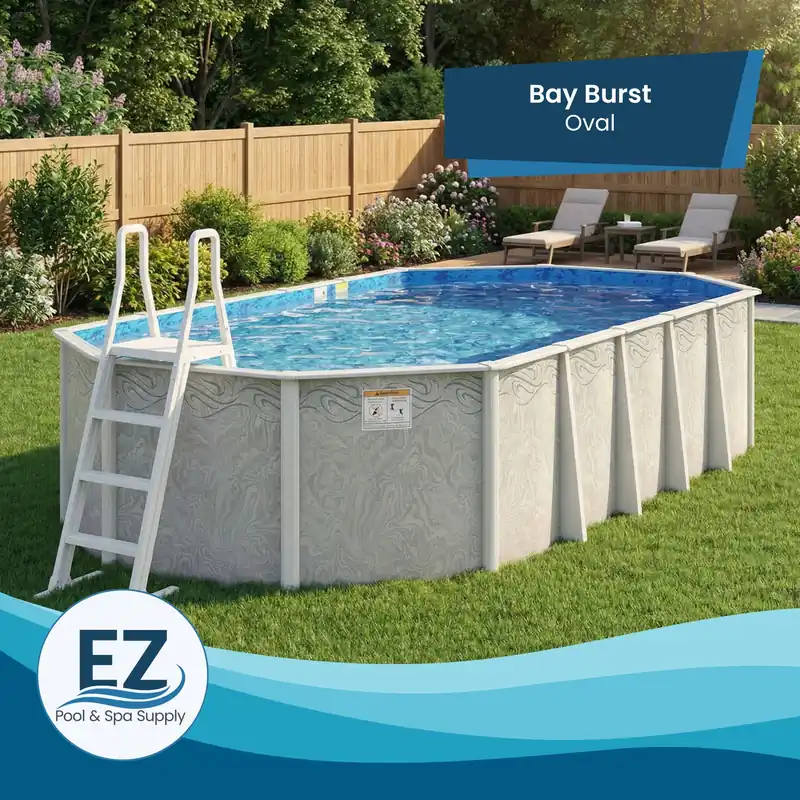 Bay Burst Oval Resin Above-Ground Pool Package Hot Picks