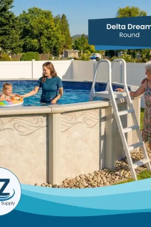 Certified Delta Dream Round Resin Above-Ground Pool Package