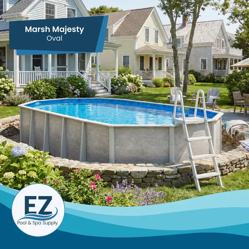 Discount Marsh Majesty Oval Resin Above Ground Pool Package